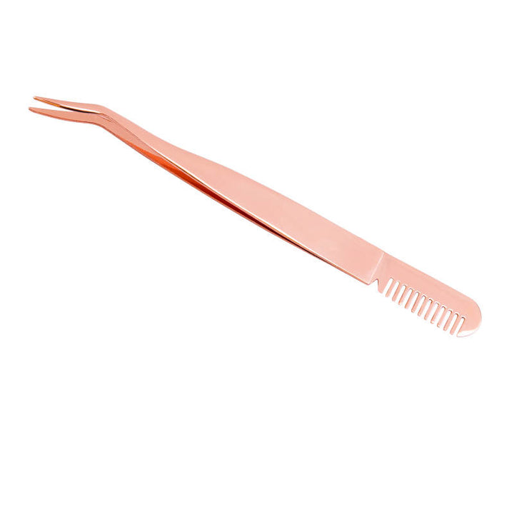 Eyelash tweezers with comb