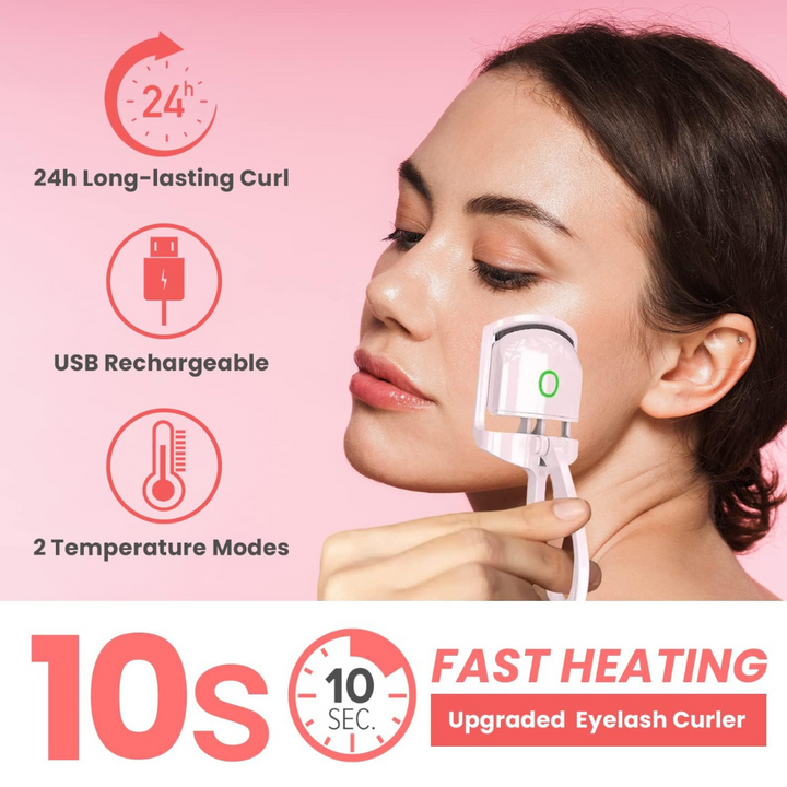 Heated eyelash curler