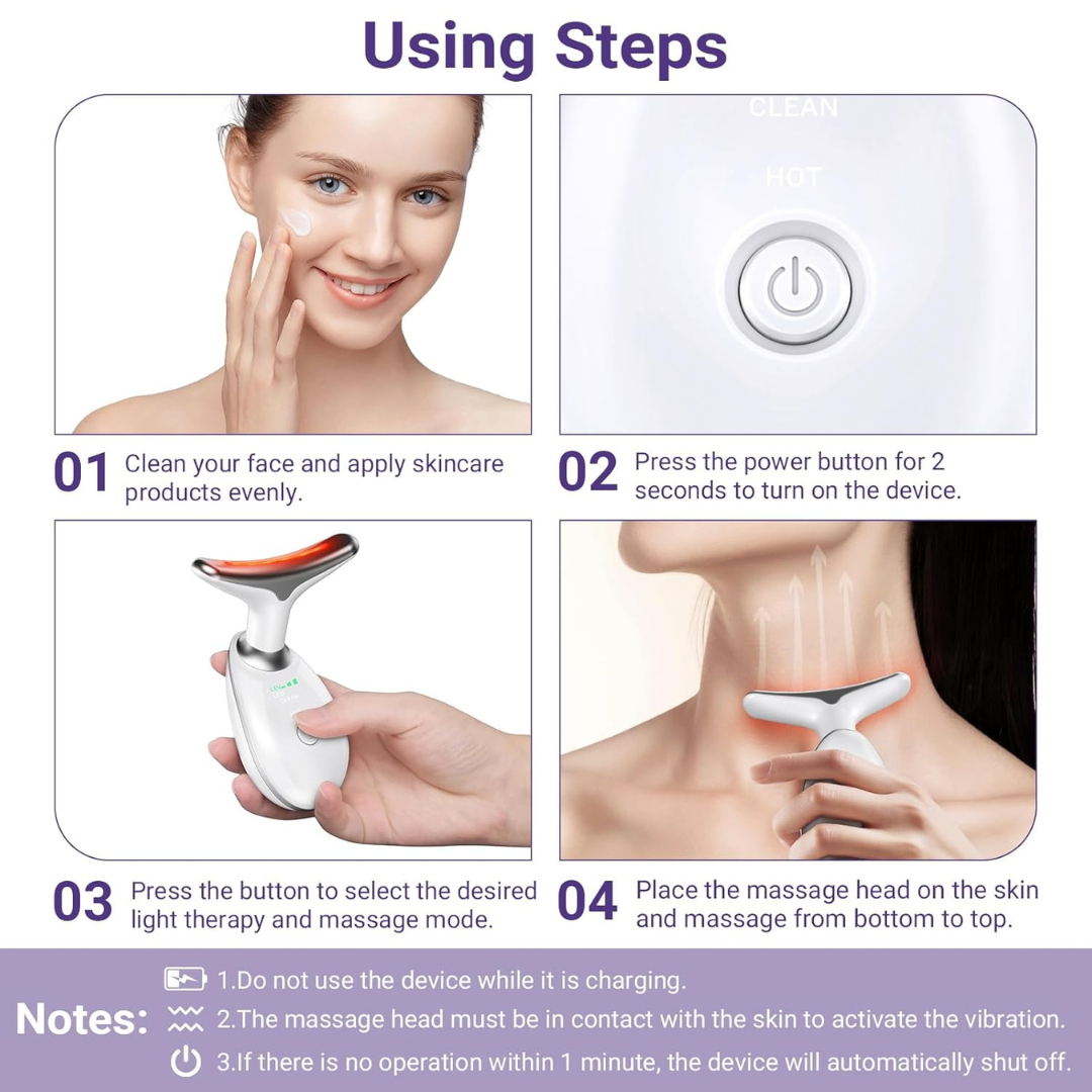 Face and neck lifting massager