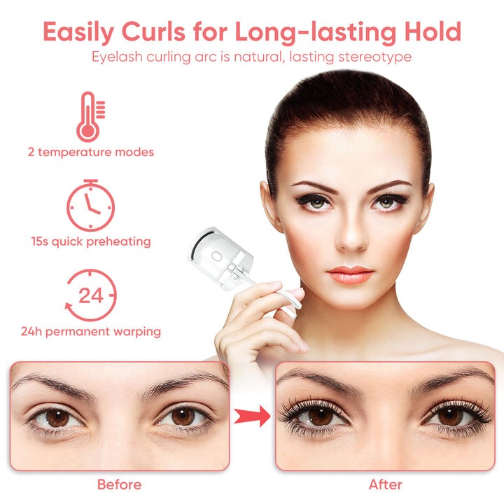 Heated eyelash curler