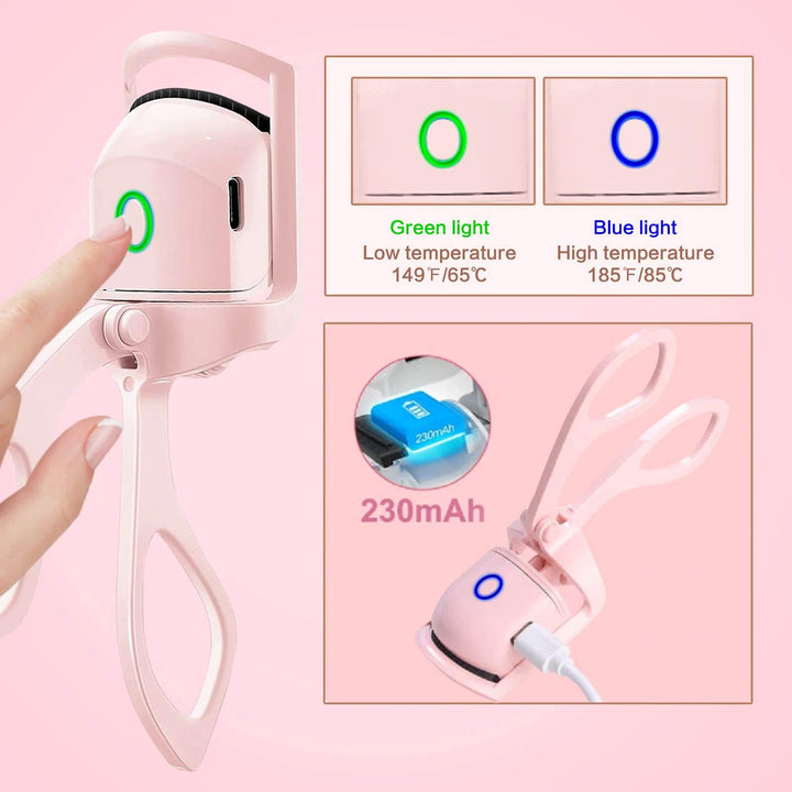 Heated eyelash curler