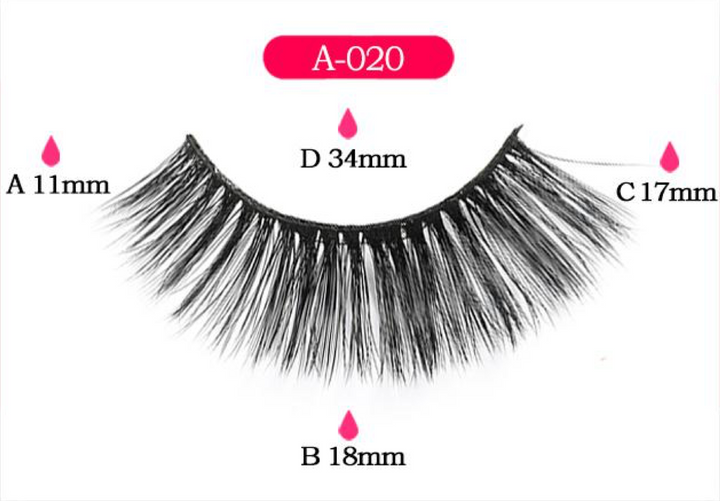 Eyelash set with applicator and glue