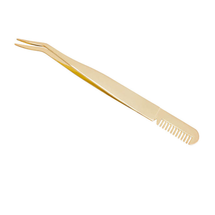 Eyelash tweezers with comb