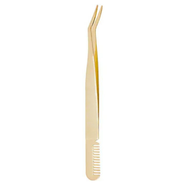 Eyelash tweezers with comb