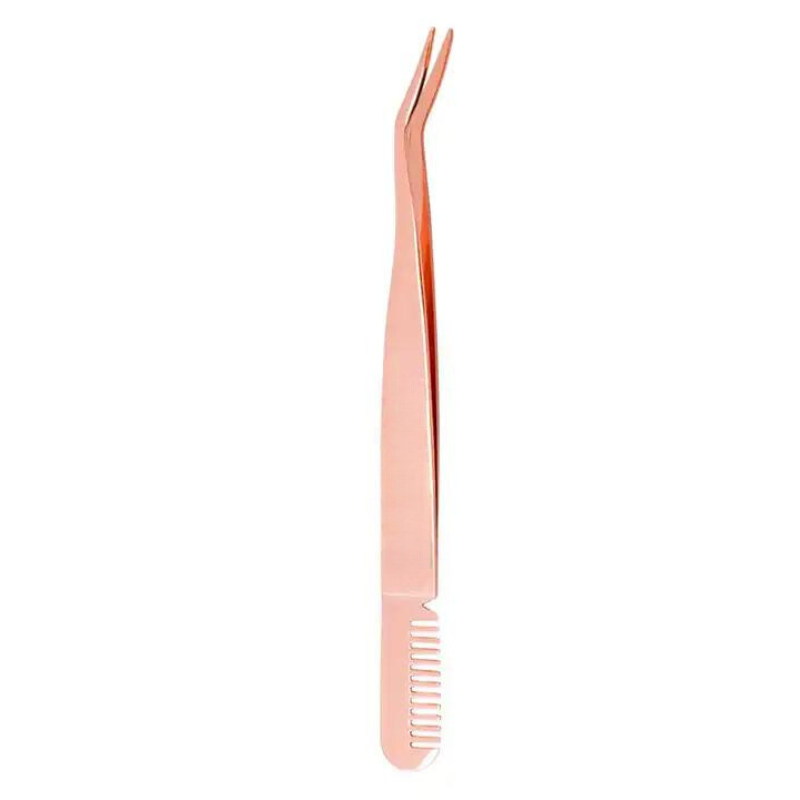 Eyelash tweezers with comb